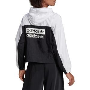 Adidas Originals Reveal Your Voice Loose Windbreaker B&W Hooded Jacket Size M